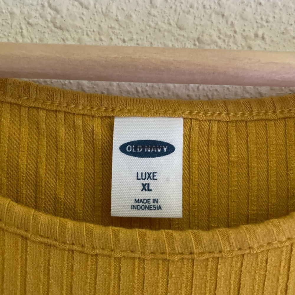 Yellow Ribbed Tank Top - Picture 2 of 3